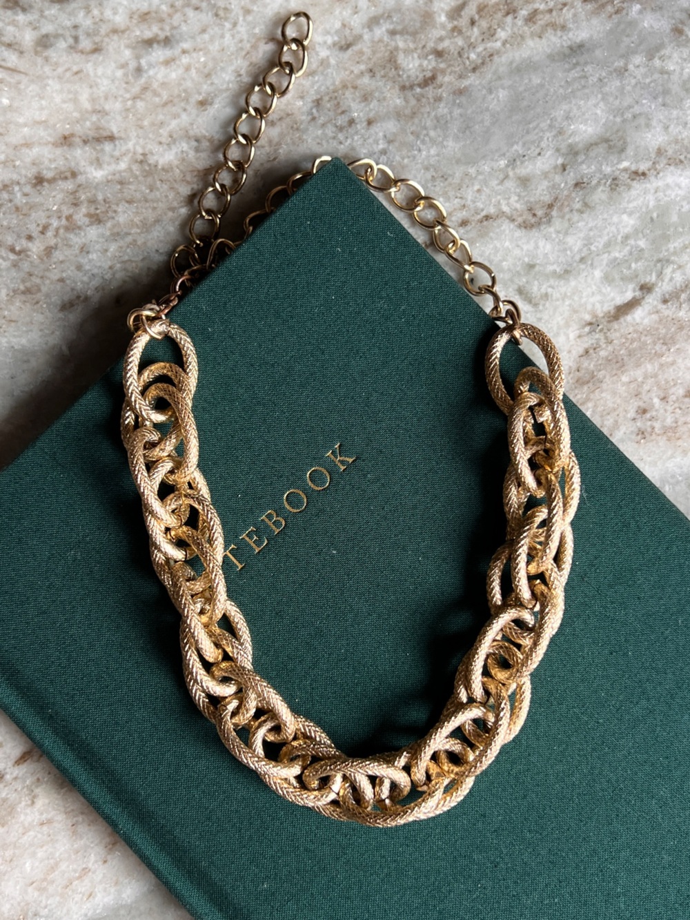 Chunky Gold-Tone Chain Necklace Y2K Jewelry